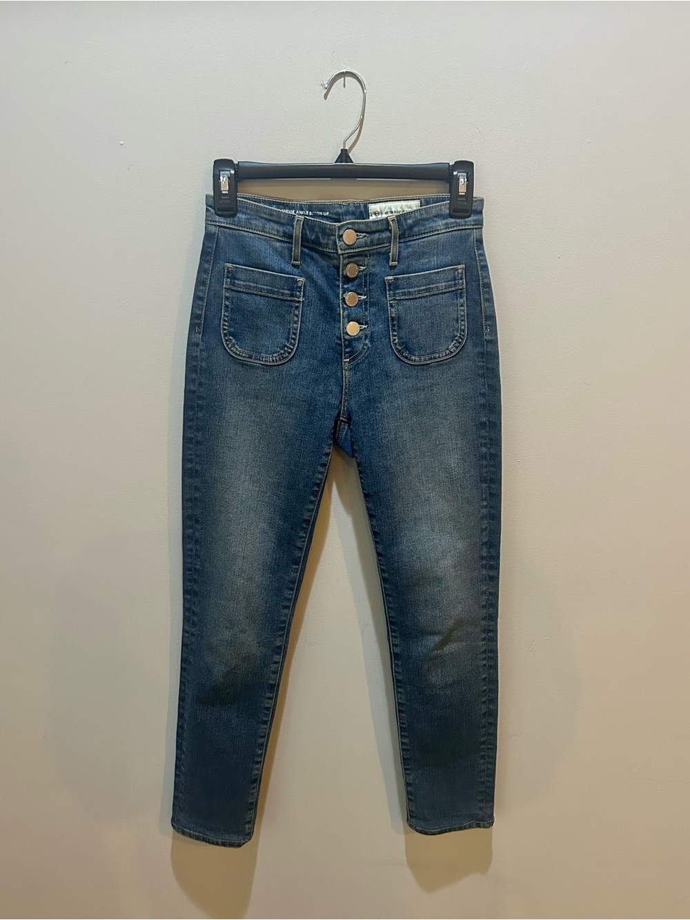 AG x Anthropologie Vintage Stevie Slim Straight Ankle Jean, Sz 25R